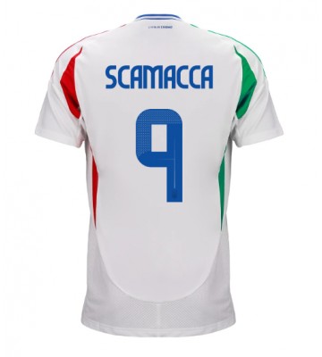 Italia Gianluca Scamacca #9 Segunda Equipación Eurocopa 2024 Manga Corta